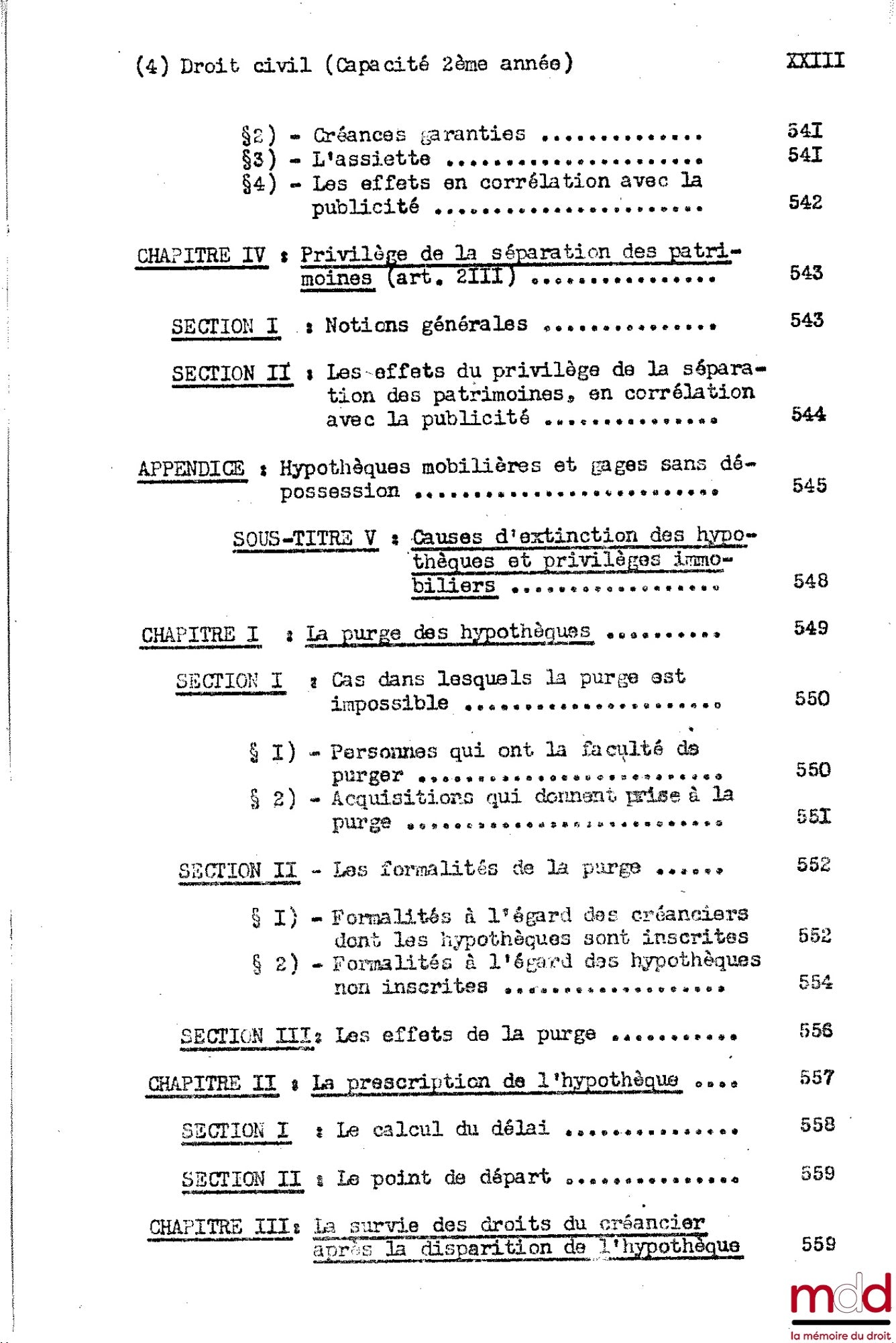 DESBOIS (Henri) – COURS DE DROIT CIVIL, Capacité 2e année, 1953-1954