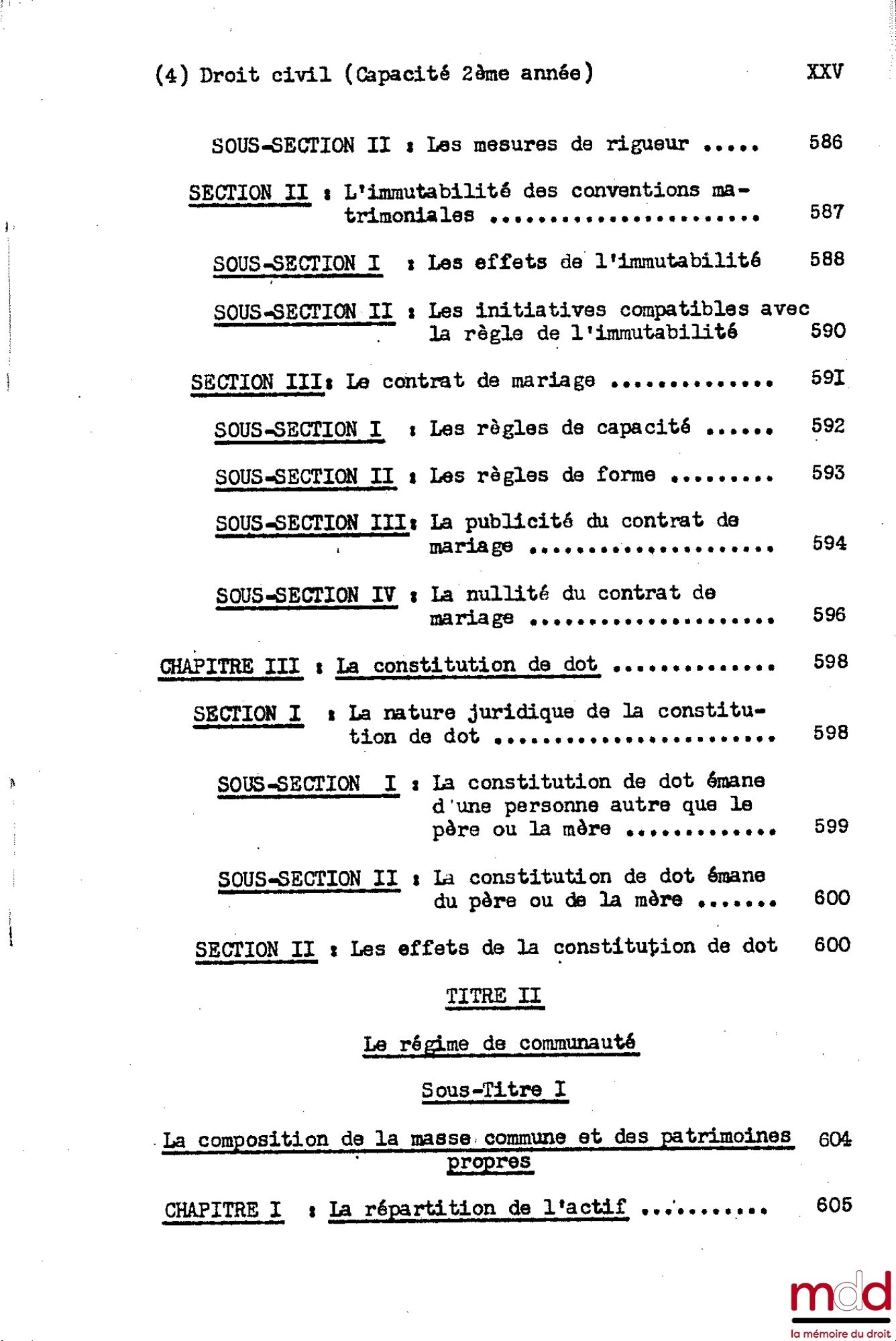 DESBOIS (Henri) – COURS DE DROIT CIVIL, Capacité 2e année, 1953-1954