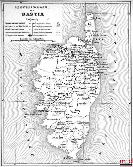 Anonyme – ATLAS JUDICIAIRE ET NOTARIAL PAR RESSORT DE COUR D’APPEL, complément au Recueil général des Lois et Décrets (…), on y joint une nouvelle carte judiciaire par dans Le Monde du 25 décembre 1958