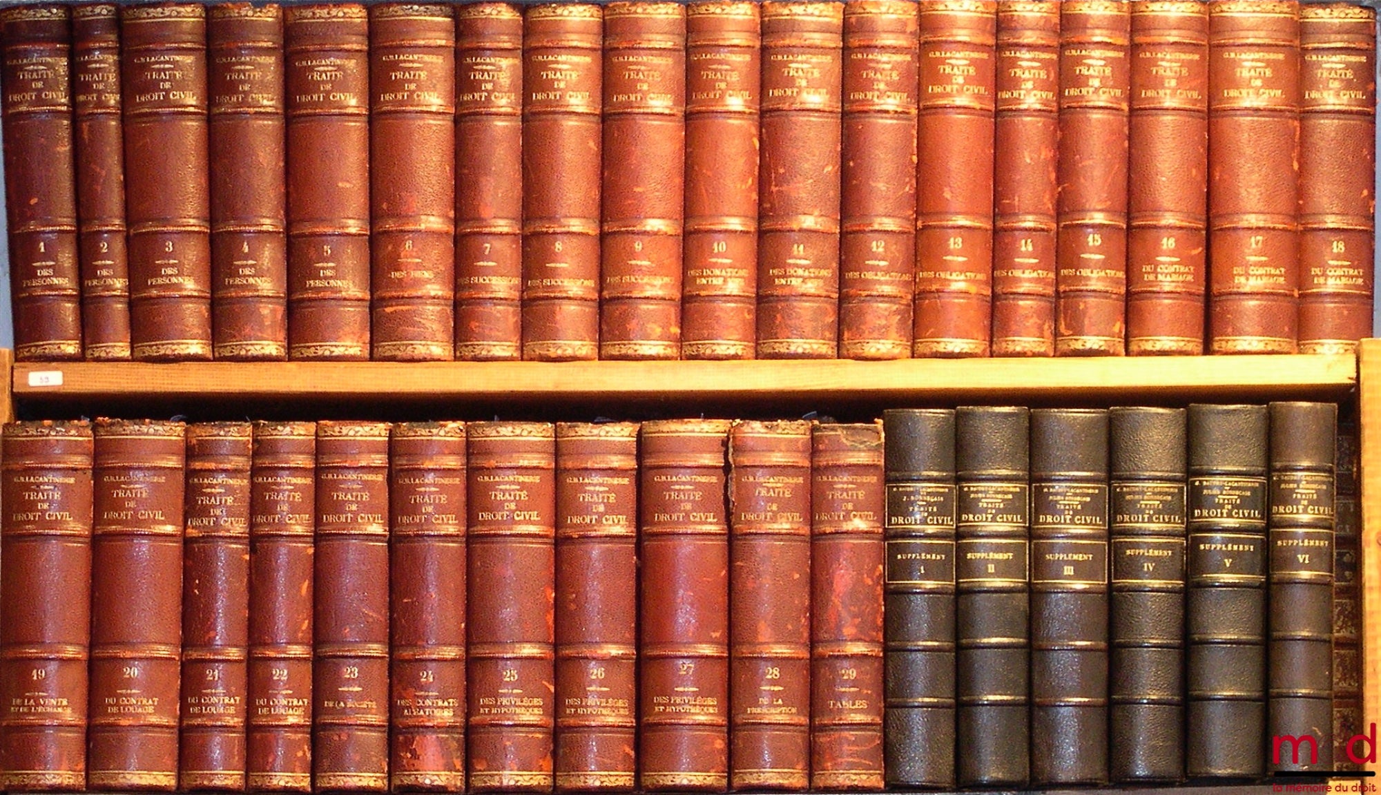 BAUDRY-LACANTINERIE (Gabriel) et BONNECASE (Julien) – TRAITÉ THÉORIQUE ET PRATIQUE DE DROIT CIVIL, 3e et dernière édition et SUPPLÉMENT AU TRAITÉ DE BAUDRY LACANTINERIE