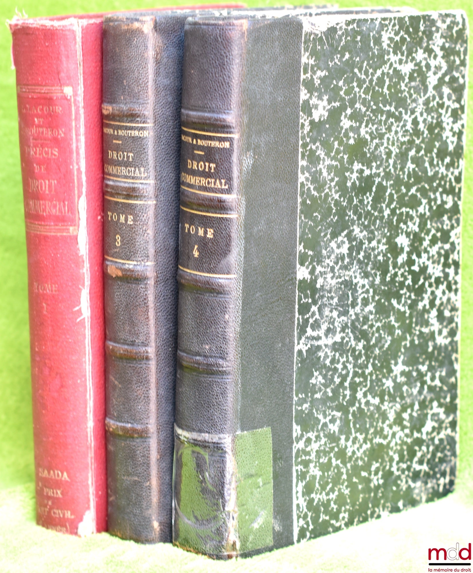 LACOUR (Léon) et BOUTERON (Jacques) – PRÉCIS DE DROIT COMMERCIAL, 2e éd., t. I, t. III et t. IV.