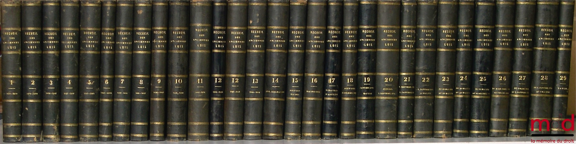 JOURDAN, DECRUSY, ISAMBERT et TAILLANDIER (Alphonse-Honoré) – RECUEIL GÉNÉRAL DES ANCIENNES LOIS FRANÇAISES DEPUIS L’AN 420 JUSQU’EN 1789