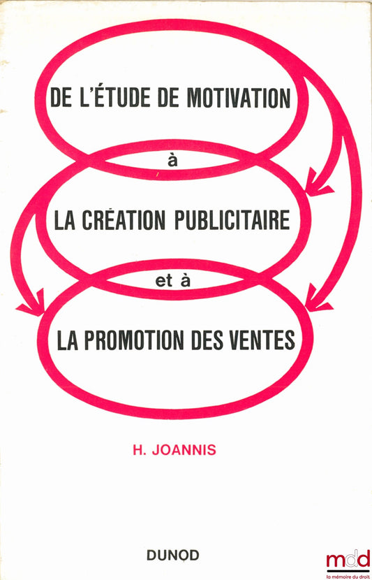 JOANNIS (H.) – DE L’ÉTUDE DE MOTIVATION À LA CRÉATION PUBLICITAIRE ET À LA PROMOTION DES VENTES, 2ème éd.