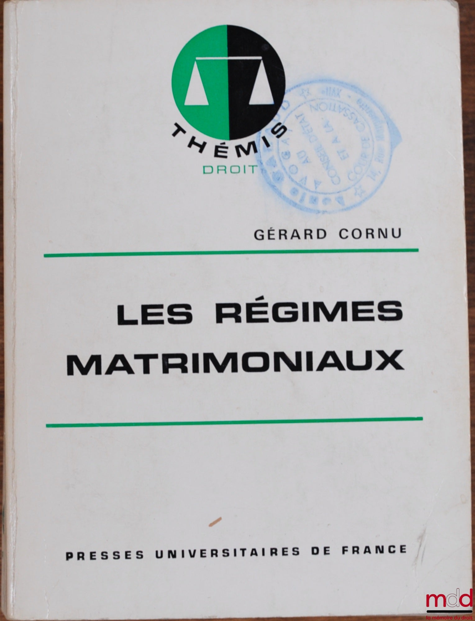 CORNU (Gérard) – LES RÉGIMES MATRIMONIAUX, 3ème éd. mise à jour, coll. Thémis / Droit