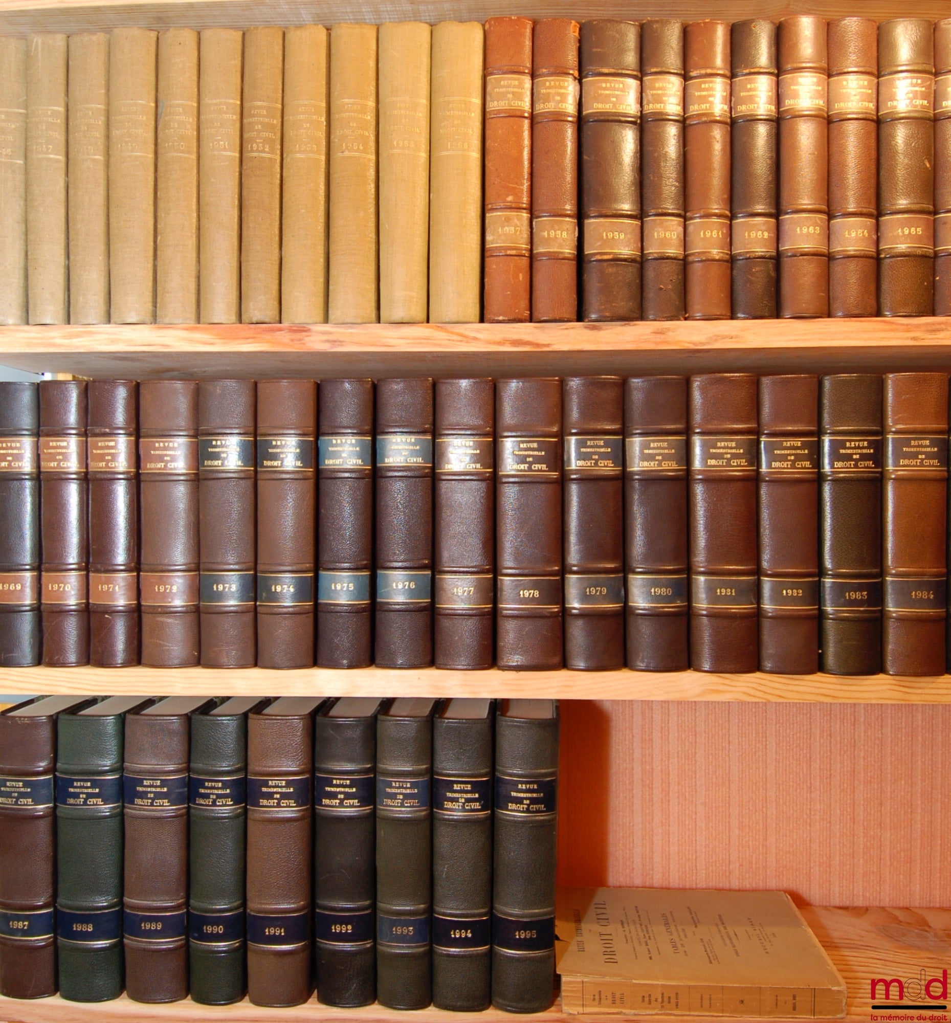 [ESMEIN (Adhémar) - RTDCiv.] – REVUE TRIMESTRIELLE DE DROIT CIVIL fondée par A. Esmein, 1945 - 1995, et Tables générales des 25 premières années de 1902 à 1926 par E. Cuq et M. Thaller