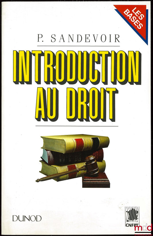 SANDEVOIR (Pierre) – INTRODUCTION TO LAW