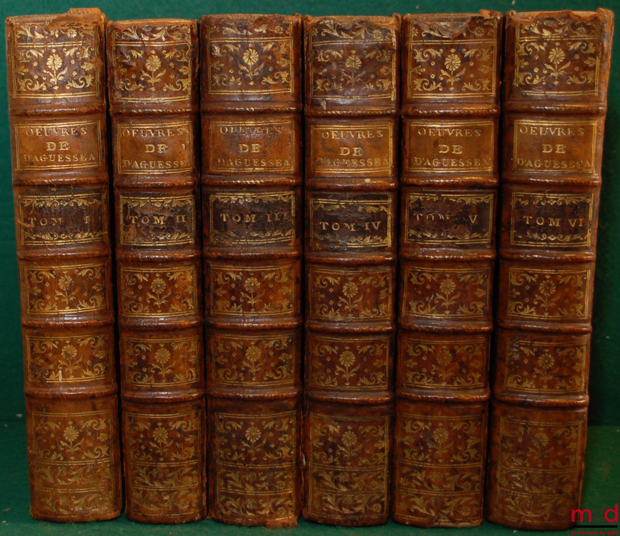 D’AGUESSEAU (Henri François) – ŒUVRES CHOISIES DE D’AGUESSEAU, CHANCELIER DE FRANCE CONTENANT  t. I : Les Discours pour l’ouverture des audiences, Les Mercuriales, Les Réquisitoires et autres discours faits en différentes occasions, Les Instructions sur l