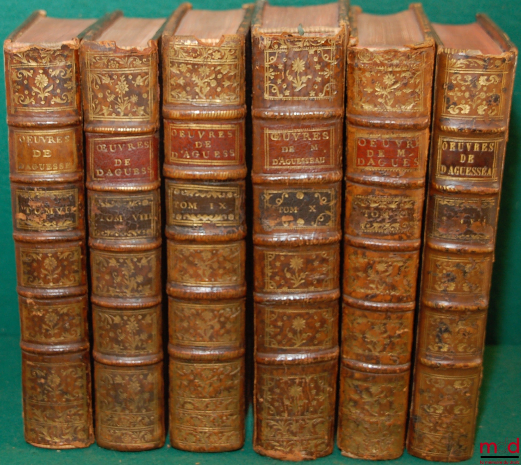 D’AGUESSEAU (Henri François) – ŒUVRES CHOISIES DE D’AGUESSEAU, CHANCELIER DE FRANCE CONTENANT  t. I : Les Discours pour l’ouverture des audiences, Les Mercuriales, Les Réquisitoires et autres discours faits en différentes occasions, Les Instructions sur l