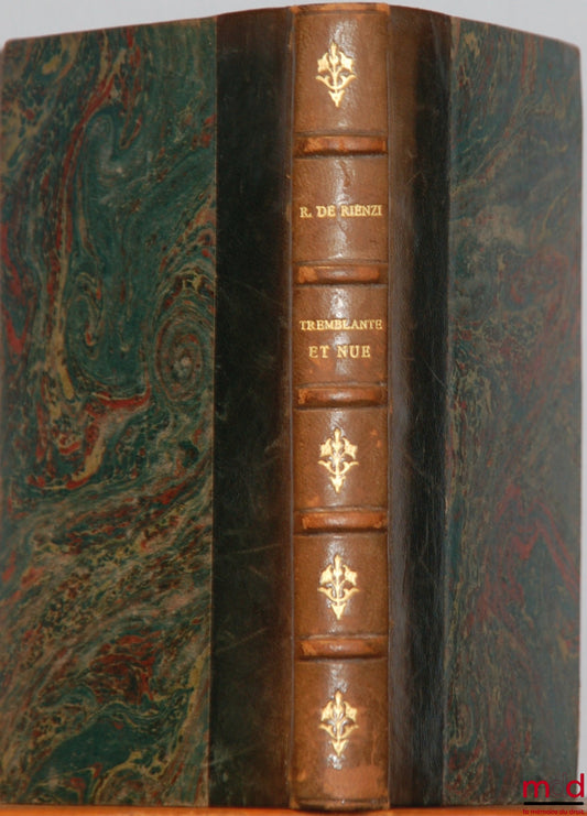 RIENZI (Raymond de) – TREMBLANTE ET NUE, Roman criminel