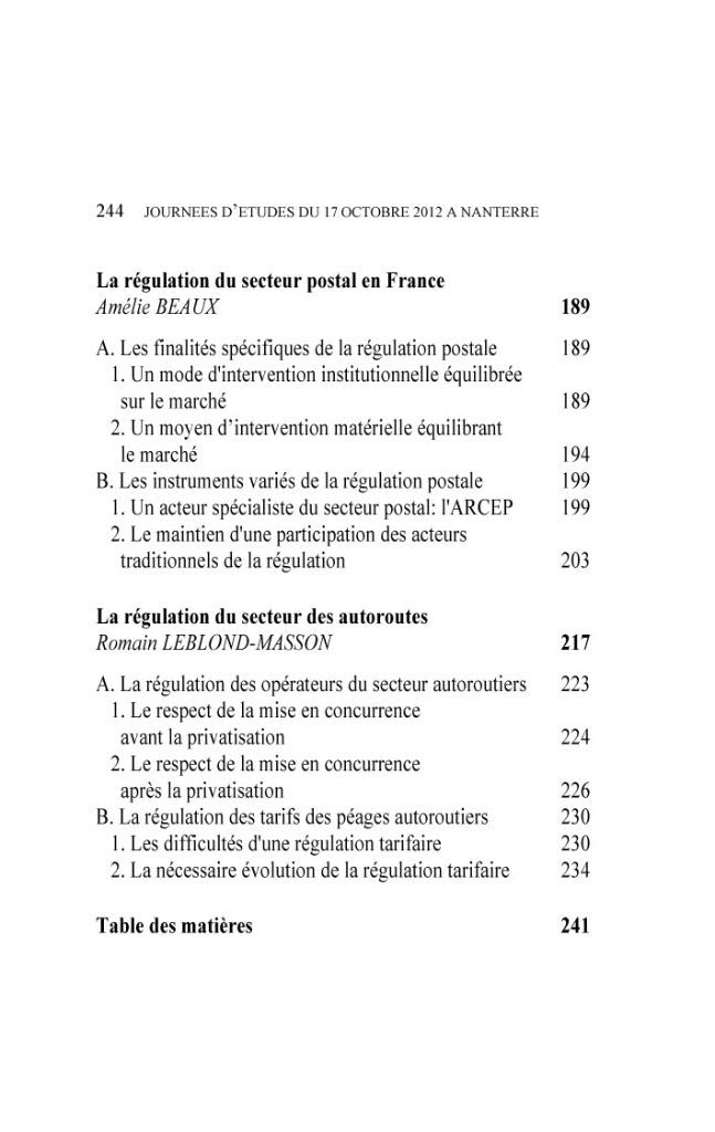 RÉGULATIONS Sous la direction de Arnaud SÉE  Préface de Bertrand DU MARAIS  Actes du colloque organisé par le Centre de Recherche sur le Droit Public de l’Université Paris Ouest Nanterre La Défense le mercredi 17 octobre 2012