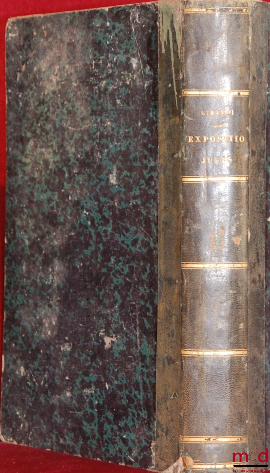 GIRALDI (Ubaldo) – EXPOSITIO JURIS PONTIFICII Juxta Recentiorem ecclesiae disciplinam in duas partes distributa ; A sancto cajetano clericorum regularium scholarum piarum apostolico romani cleri examinatore et collegii ecclesiastici rectore ; Nova romana