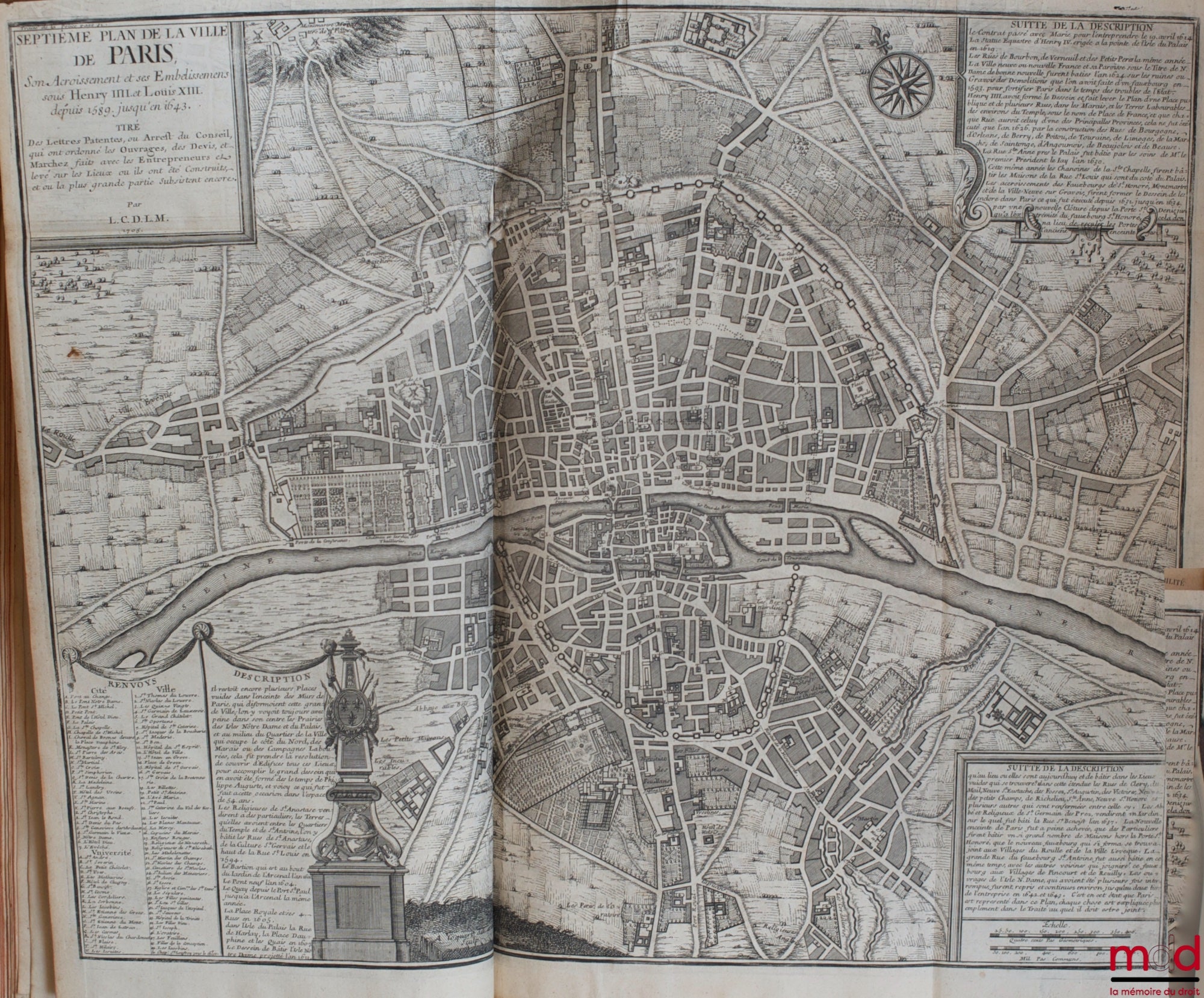 DELAMARE (Nicolas) – TRAITÉ DE LA POLICE OÙ L’ON TROUVERA L’HISTOIRE DE SON ÉTABLISSEMENT LES FONCTIONS ET LES PRÉROGATIVES DE SES MAGISTRATS, TOUTES LES LOIS ET TOUS LES RÈGLEMENTS QUI LA CONCERNENT. On y a joint une description historique et topographiq