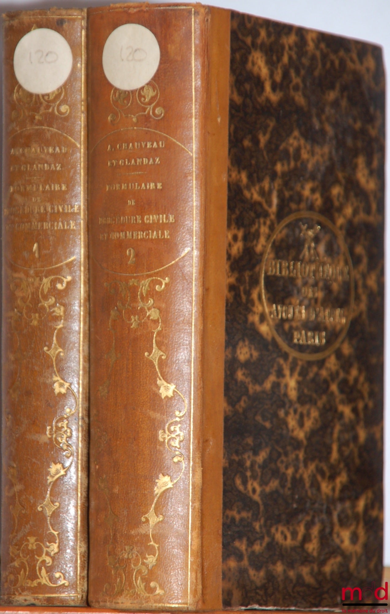 CHAUVEAU (Adolphe) et GLANDAZ (Albert-Sigismond) – FORMULAIRE GÉNÉRAL ET COMPLET OU TRAITÉ PRATIQUE DE PROCÉDURE CIVILE COMMERCIALE ANNOTÉ de toutes les opinions émises dans les lois de la procédure civile et dans le journal des avoués
