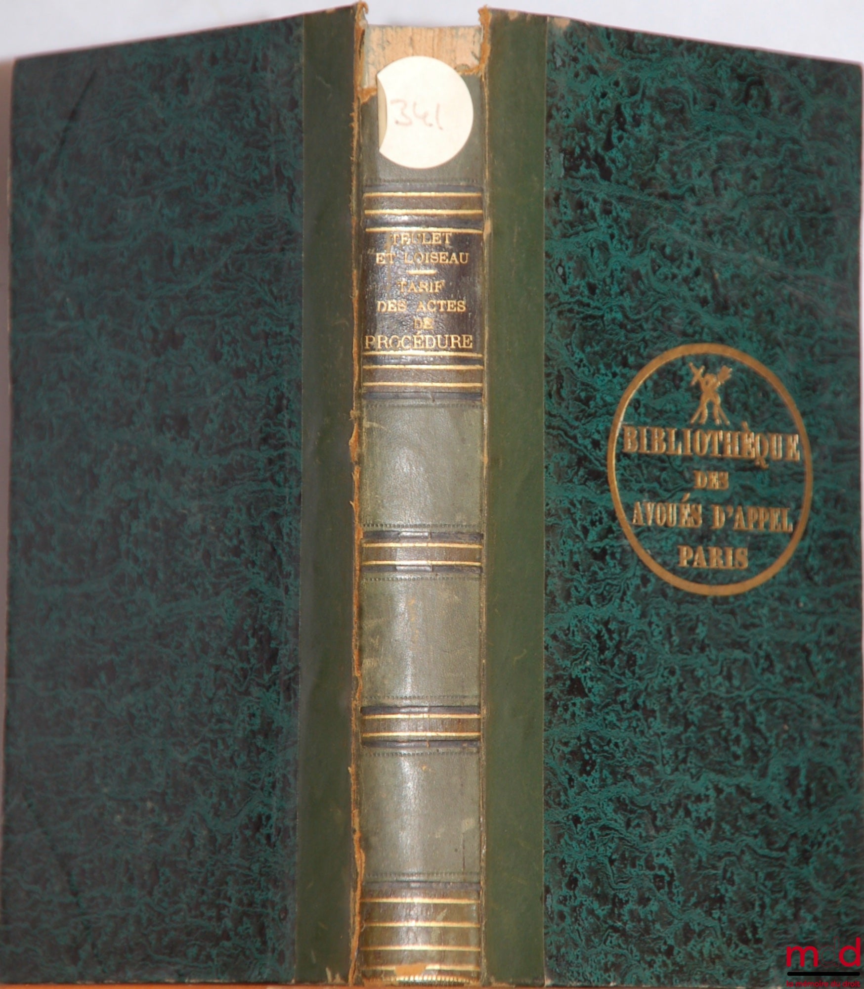TEULET (Auguste-François) and LOISEAU (Urbain) – GENERAL RATE OF PROCEDURAL ACTS EXPLAINED BY COMPARISON WITH THE TEXTS OR CODE OF CIVIL PROCEDURE Containing Application to each Article for all Acts and for all of France, of the RATE OF DEPENDENTS