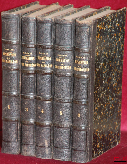 MARCADÉ (Victor-Napoléon) – COURS ÉLÉMENTAIRE DE DROIT CIVIL FRANÇAIS OU EXPLICATION THÉORIQUE ET PRATIQUE DU CODE CIVIL ACCOMPAGNÉE DE LA CRITIQUE DES AUTEURS ET DE LA JURISPRUDENCE, et suivie d’un résumé à la fin de chaque tit. ; 4e éd. : t. I (art. 1 à