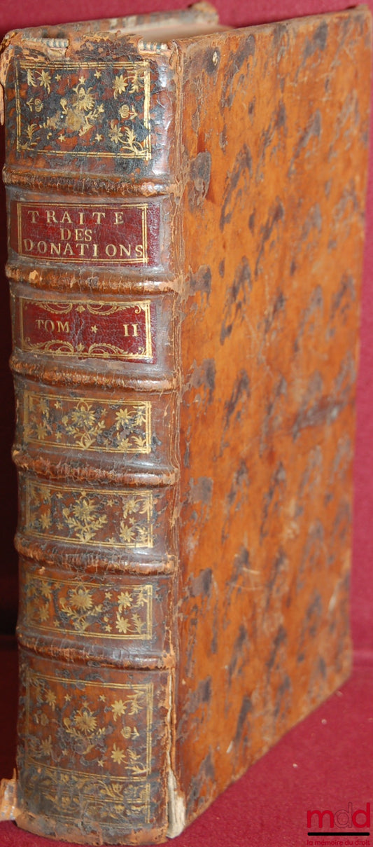 RICARD (Jean-Marie) et CHEMIN (Michel du) – ŒUVRES DE M. JEAN MARIE RICARD. T. II [seul] contenant LES TRAITÉS DU DON MUTUEL, DES DISPOSITIONS CONDITIONNELLES, etc. DES SUBSTITUTIONS, DE LA REPRÉSENTATION & DU RAPPEL en matière de Successions, LA COUTUME