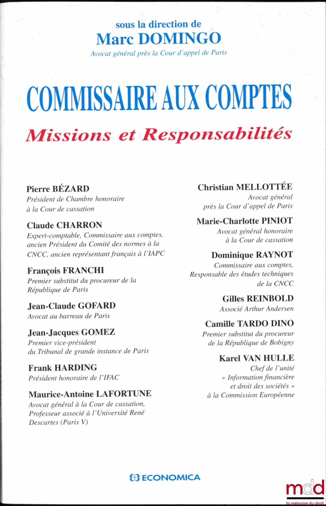[Collectif] – COMMISSAIRE AUX COMPTES, MISSIONS ET RESPONSABILITÉS