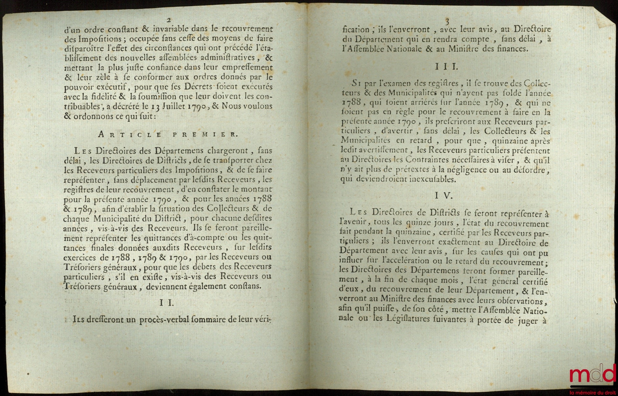 Lettres Patentes du Roi, Sur le Décret de l’Assemblée Nationale, du 26 Juin 1790, Concernant la confection & vérification des Rôles de supplément, sur les ci-devant Privilégiés, pour les six derniers mois 1789, tant dans le Départemens du Royaume ; & port