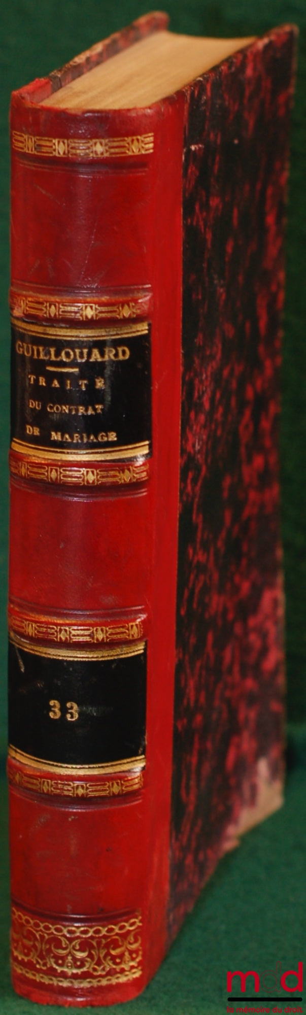 GUILLOUARD (Louis) – TRAITÉ DU CONTRAT DE MARIAGE Livre III, titre V, du Code Civil, t. II (uniquement)