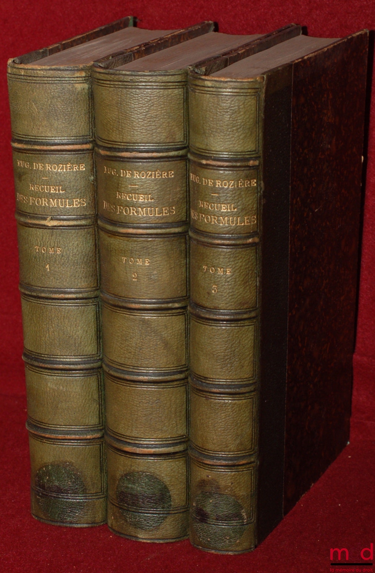 ROZIÈRE (Eugène de) – RECUEIL DES FORMULES USITÉES DANS L’EMPIRE DES FRANCS DU Ve AU Xe SIÈCLE