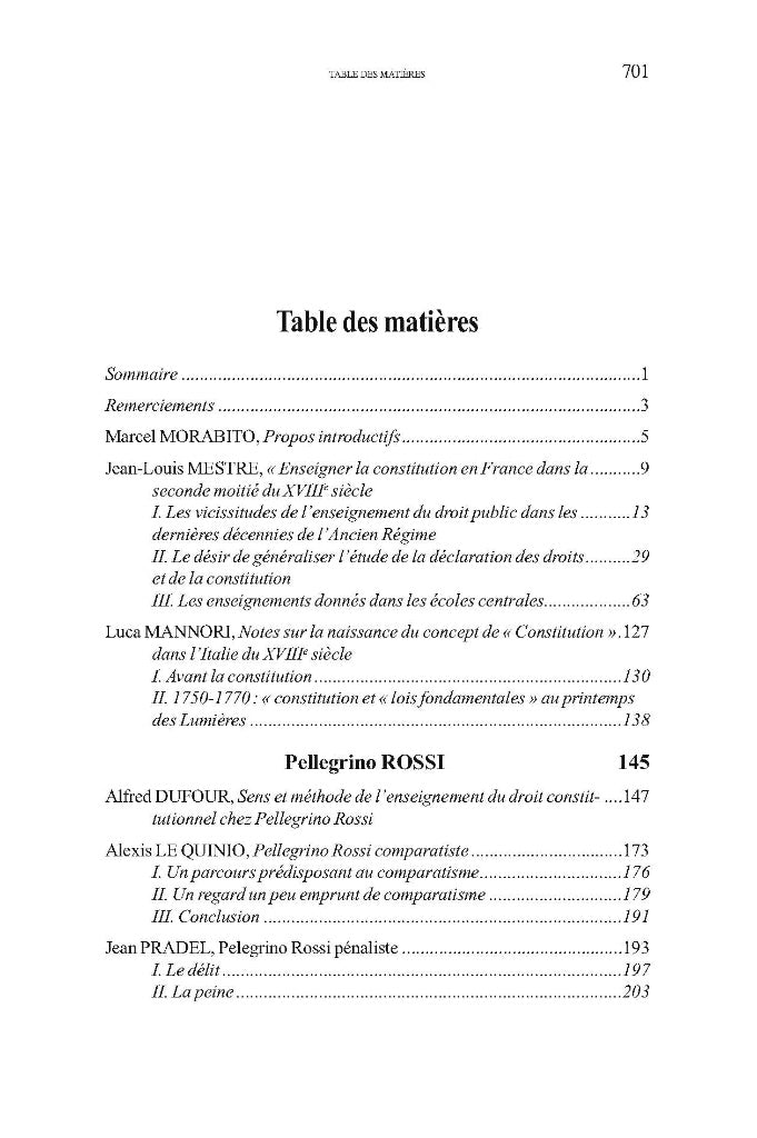 Giuseppe COMPAGNONI, Gaetano FILANGIERI, Pellegrino ROSSI  Trois précurseurs italiens du droit constitutionnel  Contributions réunies par Alexis Le Quinio & Thierry Santolini   Préface de Marcel Morabito