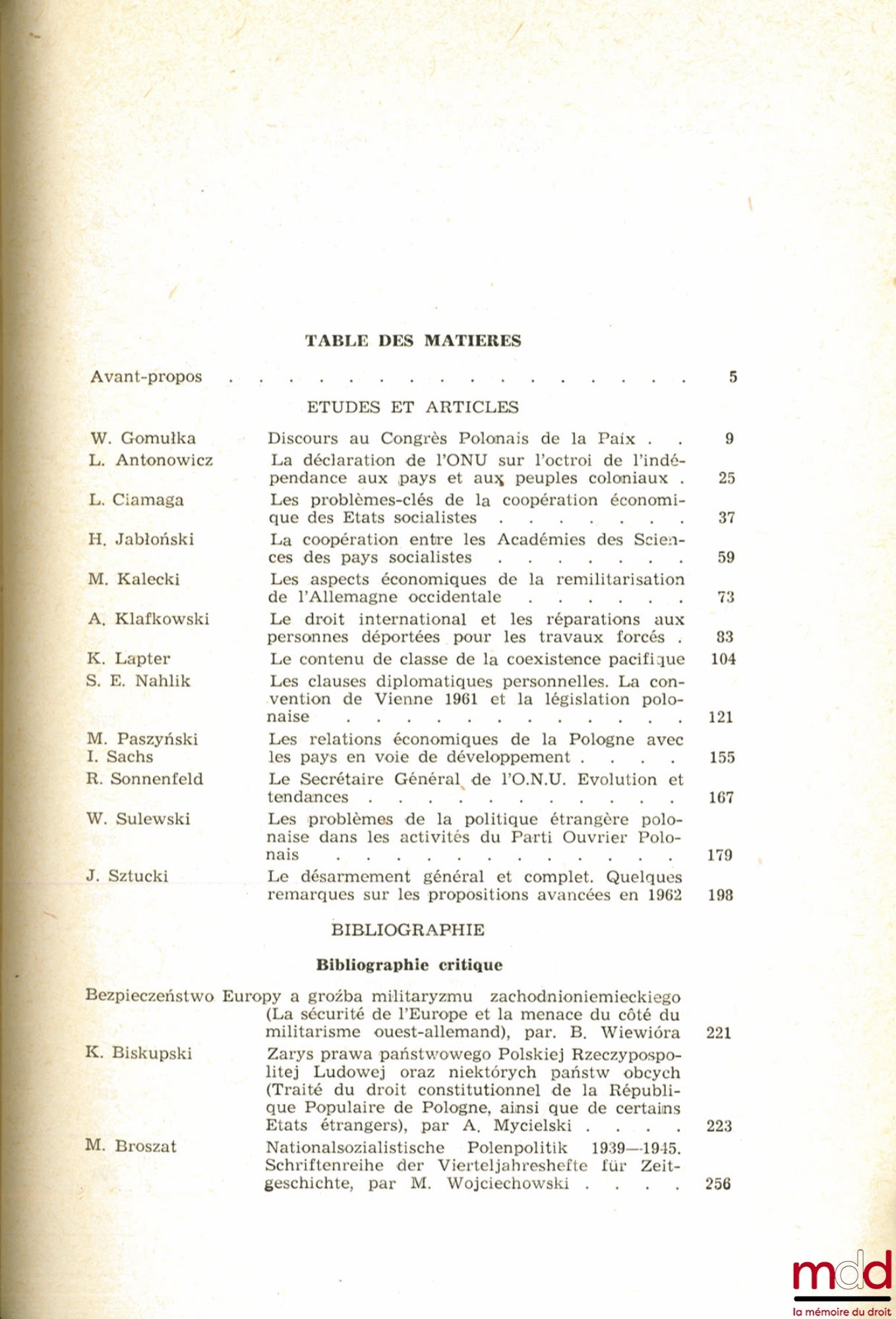 [Collectif] – ANNUAIRE POLONAIS DES AFFAIRES INTERNATIONALES 1962