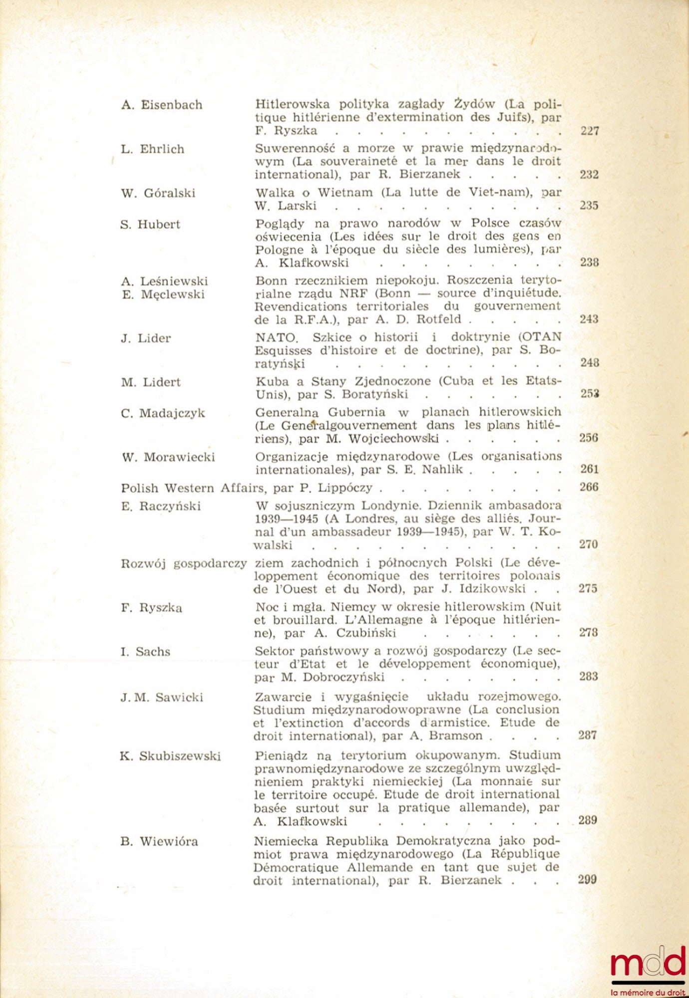 [Collectif] – ANNUAIRE POLONAIS DES AFFAIRES INTERNATIONALES 1962