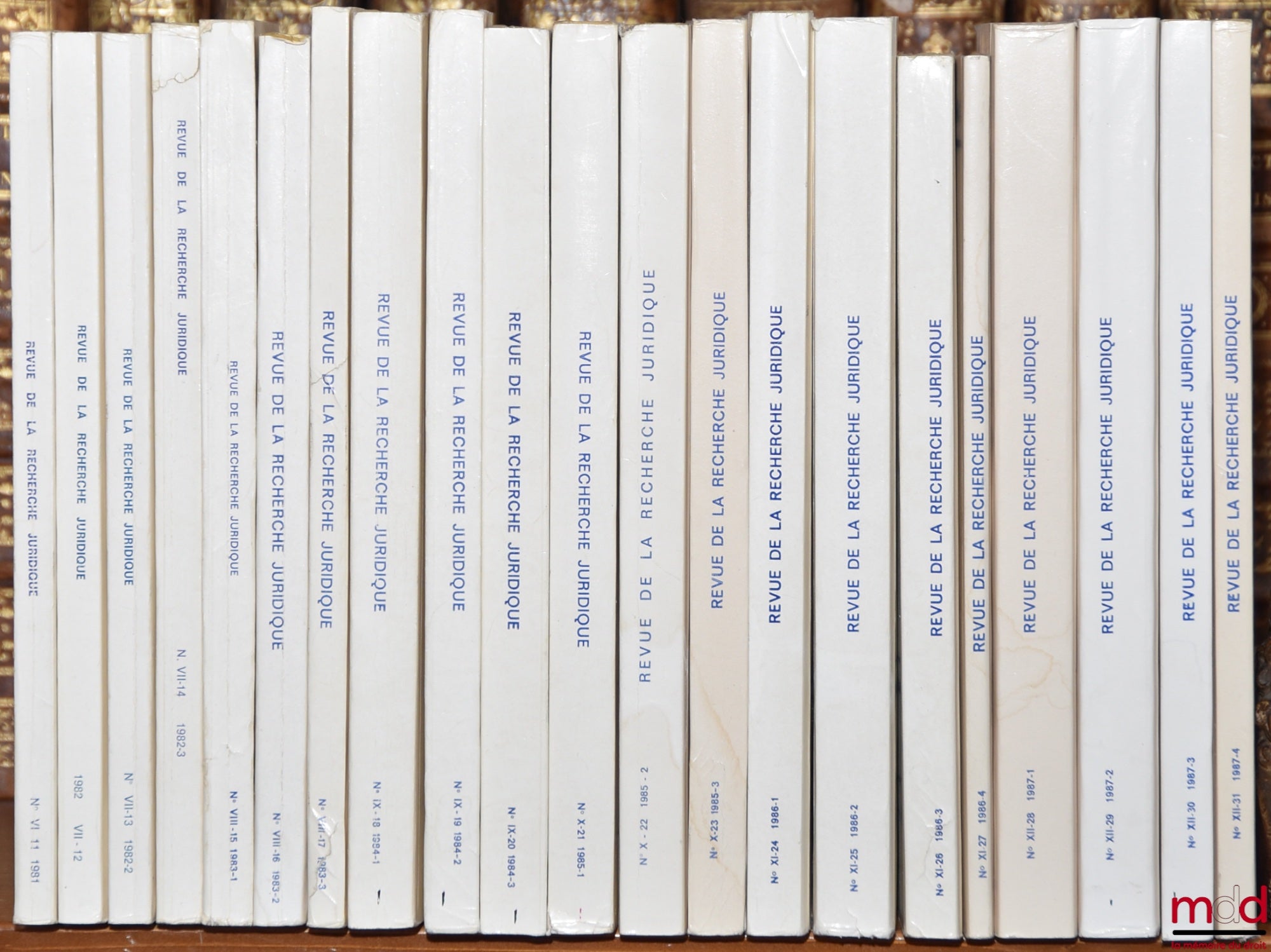 [RRJ] – REVUE DE LA RECHERCHE JURIDIQUE – DROIT PROSPECTIF, n° VI-11 à XXII-70 (année 1981 à 1997) avec les TABLES DE LA REVUE DE LA RECHERCHE JURIDIQUE – DROIT PROSPECTIF 1976-1994