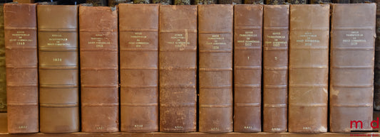 [RTDCom. - J. ESCARRA & R. HOUIN] – REVUE TRIMESTRIELLE DE DROIT COMMERCIAL ET DE DROIT ÉCONOMIQUE fondée par J. Escarra et R. Houin, 1949 puis 1952 à 2004 [complet de 1952 à 2004]