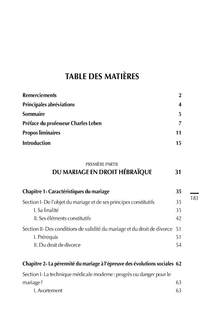 SCIALOM (Rémy) – ANTHOLOGIE DE DROIT HÉBRAÏQUE, t. II  – Mariage & sexualité –   Préface du Professeur Charles LEBEN