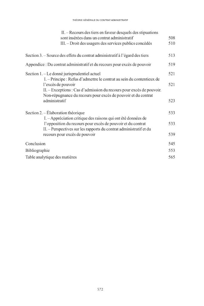 PÉQUIGNOT (Georges) – THÉORIE GÉNÉRALE DU CONTRAT ADMINISTRATIF   Préface de Laurent RICHER  Réimpression de l’éd. de 1945 chez A. Pédone,  entièrement recomposée et corrigée par Maude Lajoinie