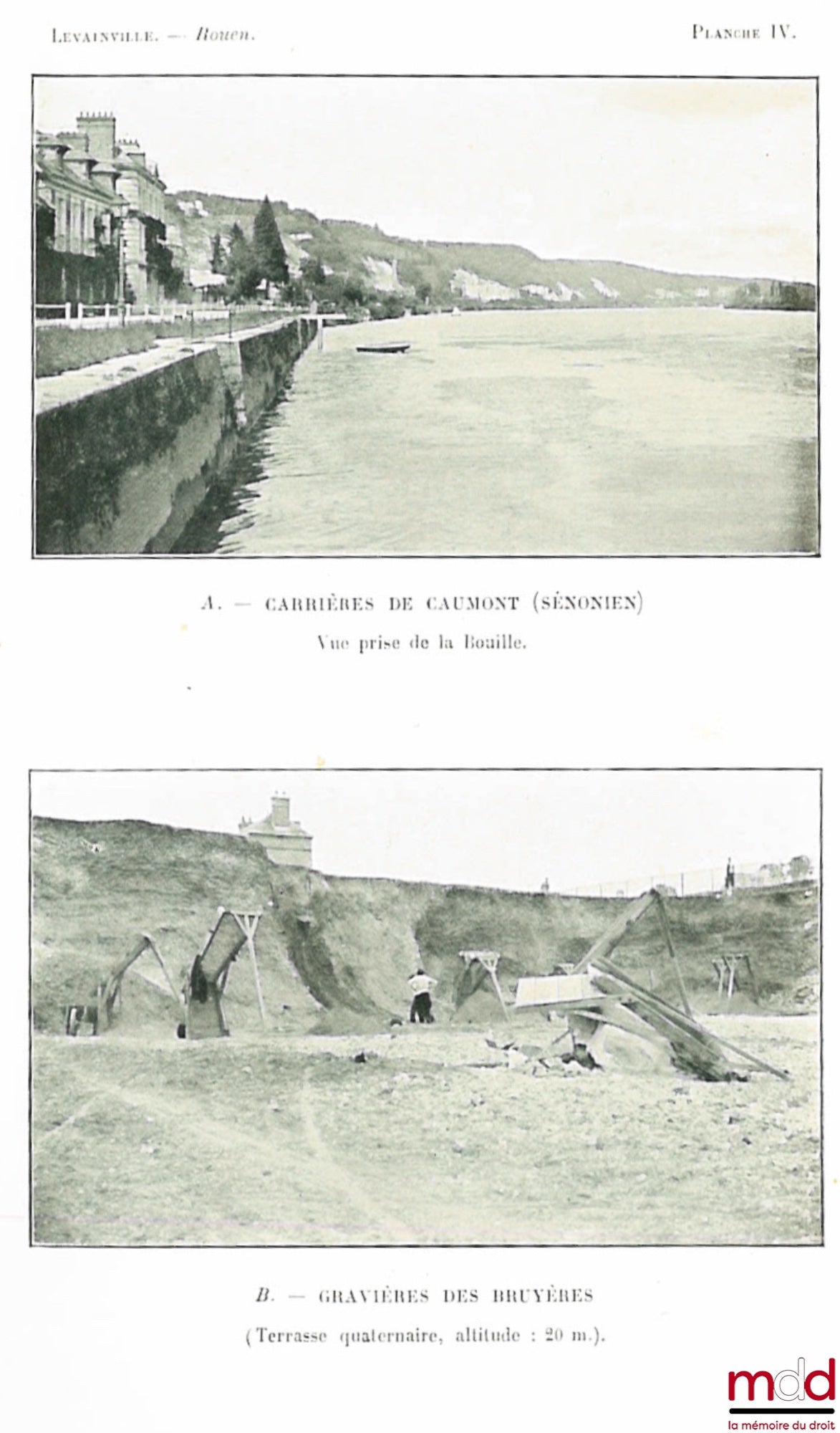 LEVAINVILLE (Jacques) – ROUEN, Study of an urban agglomeration, With 24 figures in the text, 1 map, 1 plan of Rouen, 16 plates of photographic reproductions outside the text