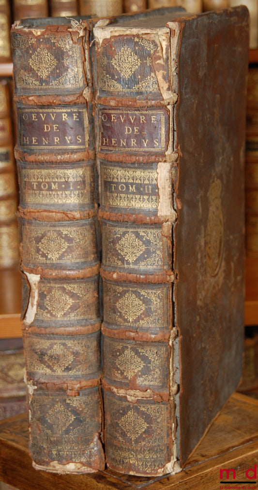 HENRYS (Claude), BRETONNIER (Barthelemy-Joseph) – ŒUVRES DE M. CLAUDE HENRYS, CONSEILLER DU ROI ET SON PREMIER AVOCAT AU BAILLIAGE & SIÈGE PRÉSIDIAL DE FOREZ, contenant : SON RECUEIL D’ARRÊTS, SES PLAIDOIRIES ET HARANGUES, ET VINGT-DEUX QUESTIONS POSTHUME