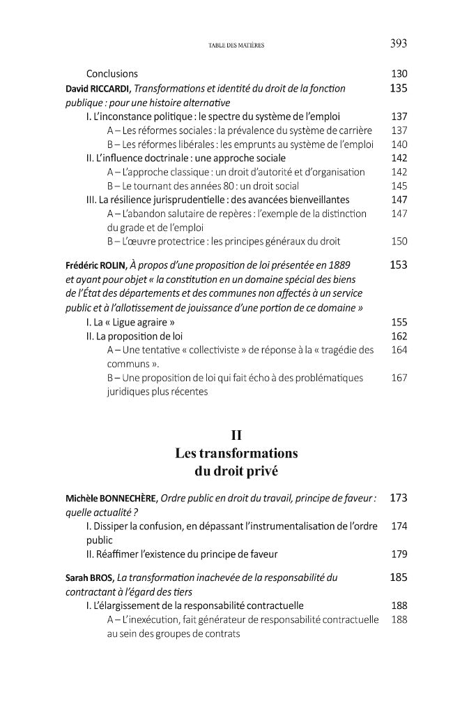 LES TRANSFORMATIONS DU DROIT  Mélanges en l’honneur du Professeur François COLLY   Sous la direction de Vincent BOUHIER et Dimitri HOUTCIEFF  Édition ayant reçu le soutien de l’Université d’Évry Val-d’Essonne, Université Paris-Saclay et du Centre de Reche