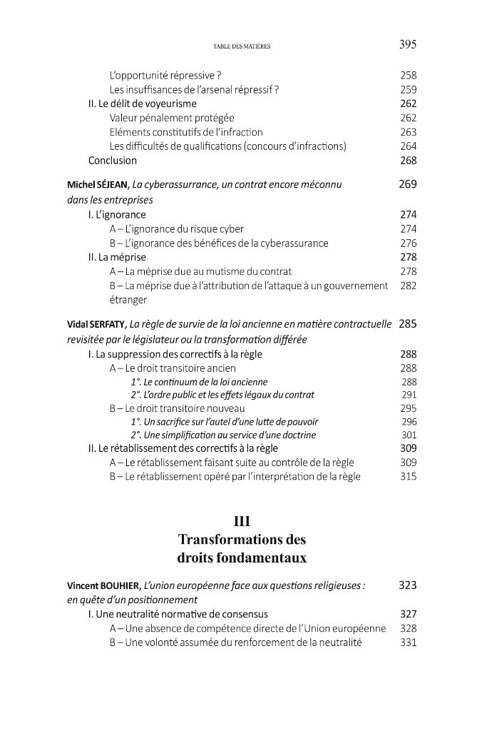 LES TRANSFORMATIONS DU DROIT  Mélanges en l’honneur du Professeur François COLLY   Sous la direction de Vincent BOUHIER et Dimitri HOUTCIEFF  Édition ayant reçu le soutien de l’Université d’Évry Val-d’Essonne, Université Paris-Saclay et du Centre de Reche