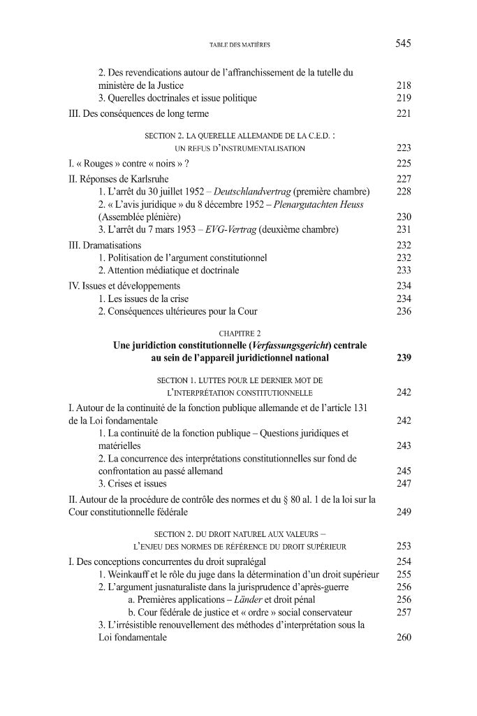 GAILLET (Aurore ) – LA COUR CONSTITUTIONNELLE FÉDÉRALE ALLEMANDE,  Reconstruire une démocratie par le droit (1945-1961)   Préfaces de Dieter GRIMM et Michael STOLLEIS