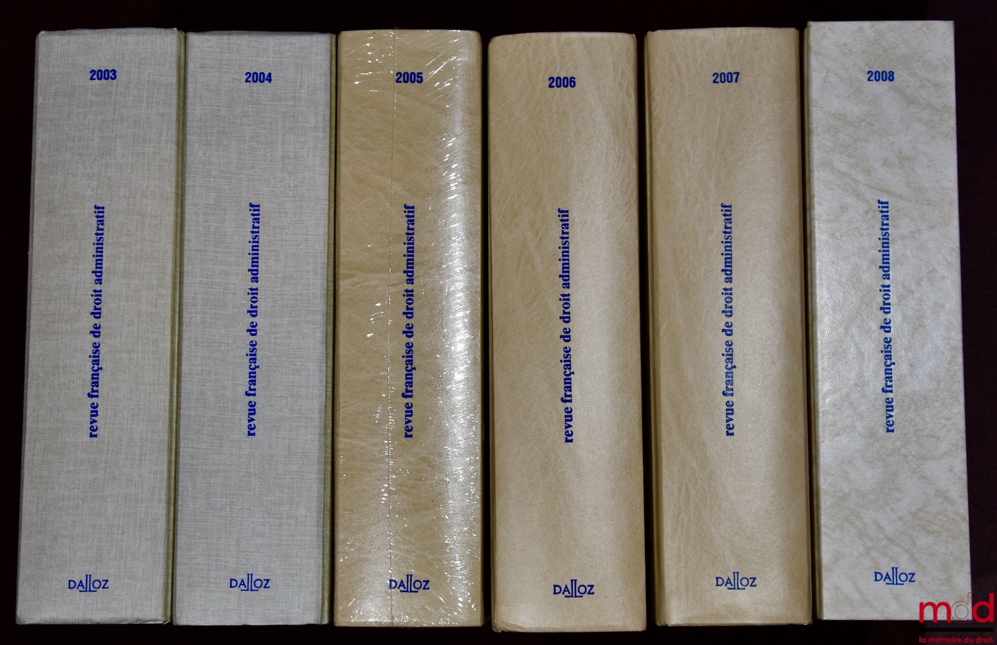 [RFDA] – REVUE FRANÇAISE DE DROIT ADMINISTRATIF, 2003, 2004, 2005, 2006, 2007 et 2008 * VENTE A L’ANNÉE POSSIBLE *