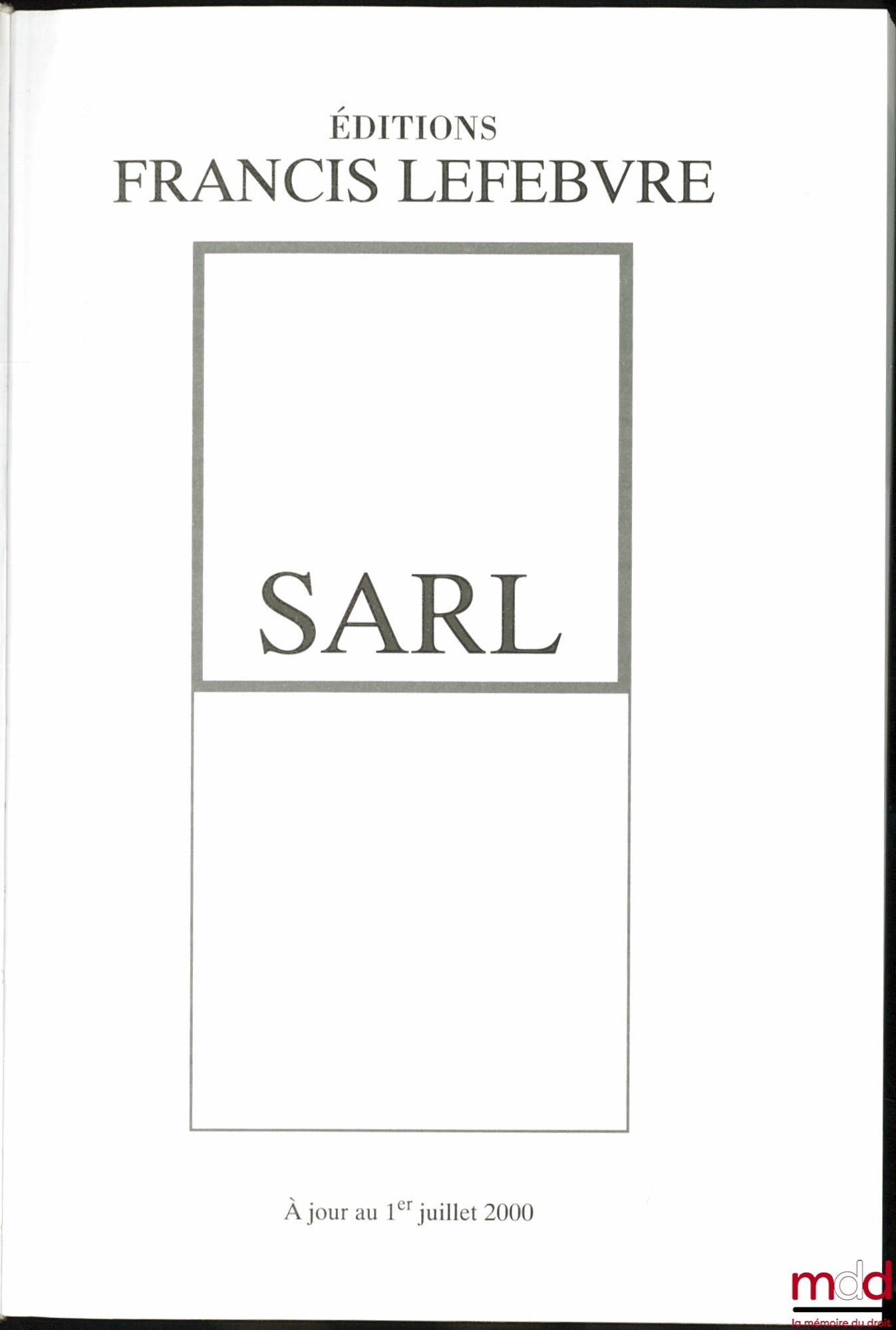 [Collectif] – SARL, mis à jour en 2000