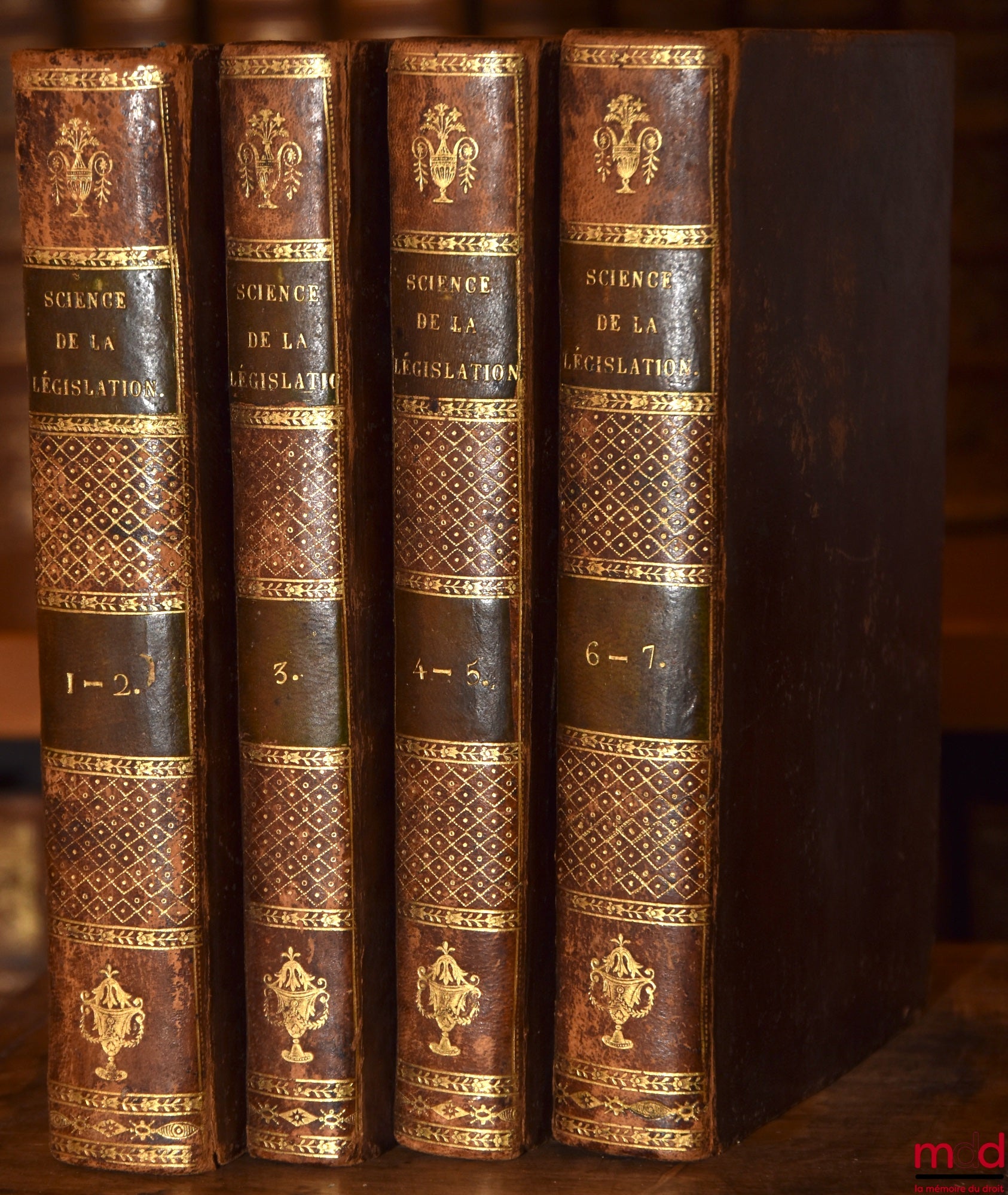 FILANGIERI (Gaetano) – LA SCIENCE DE LA LÉGISLATION, Ouvrage traduit de l’Italien , d’après l’édition de Naples de 1784. Seconde éd. revue et corrigée