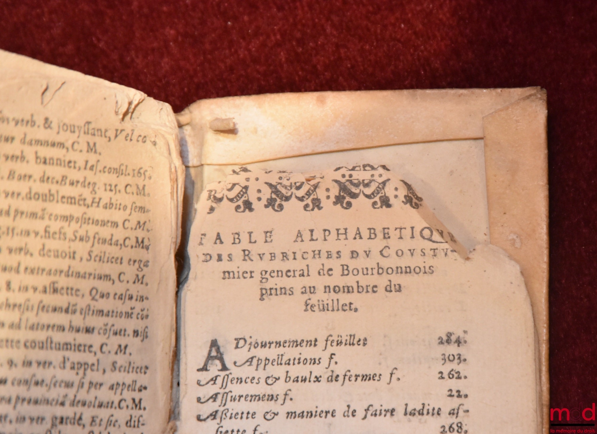 [Coutumes] – LE COUSTUMIER DU PAYS ET DUCHÉ DE BOURBONNOIS, Nouvellement corrigé