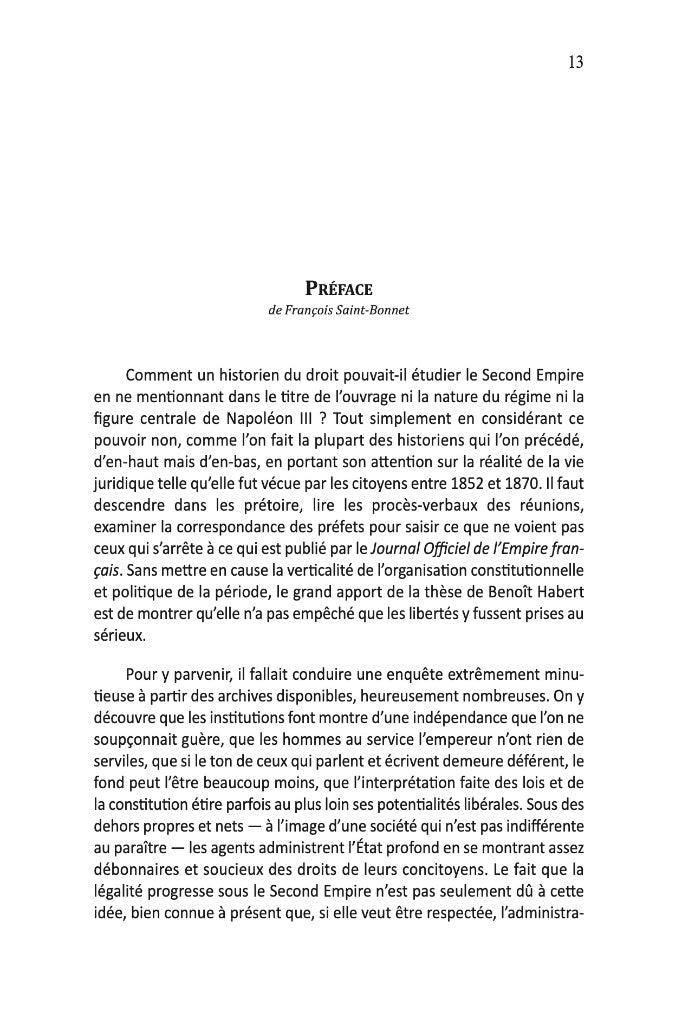 HABERT (Benoît) – LA GARANTIE DES LIBERTÉS (1852-1870)   Préfaces de Brigitte BASDEVANT-GAUDEMET et François SAINT-BONNET