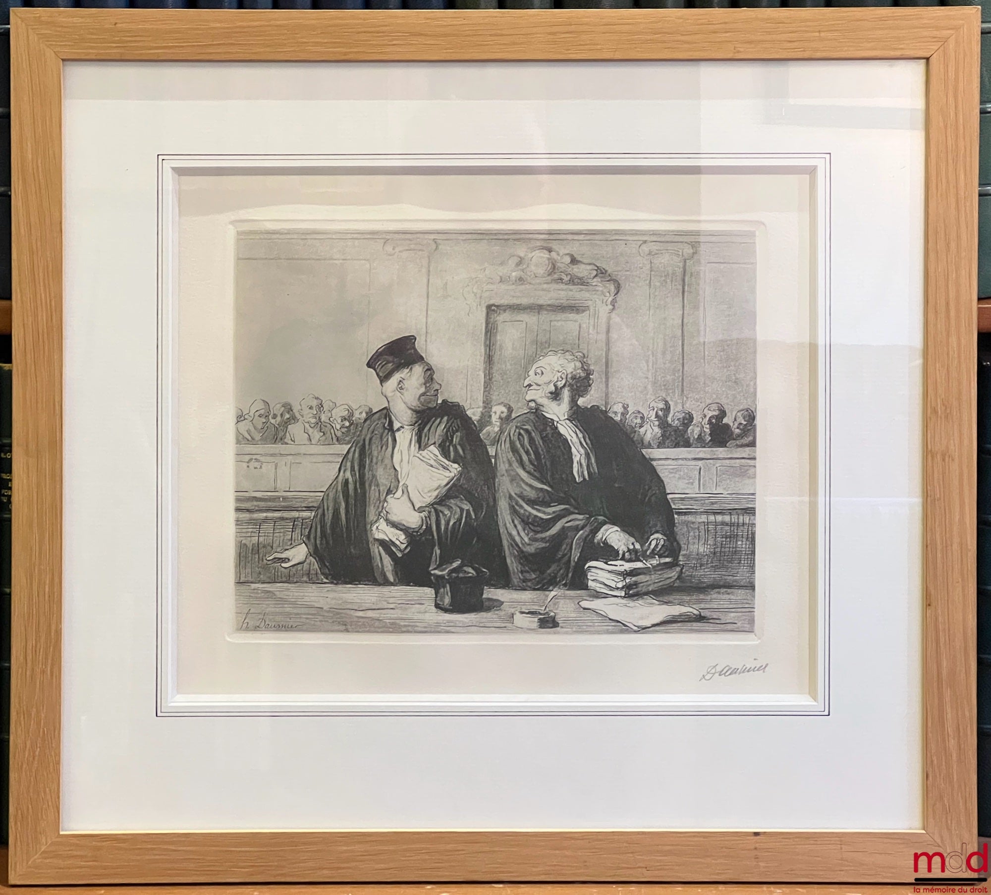 DAUMIER (Honoré) – LES GENS DE JUSTICE, Lithographie en noir signée et publiée initialement dans Le Charivari, coll. Les gens de justice. « Après l’audience »