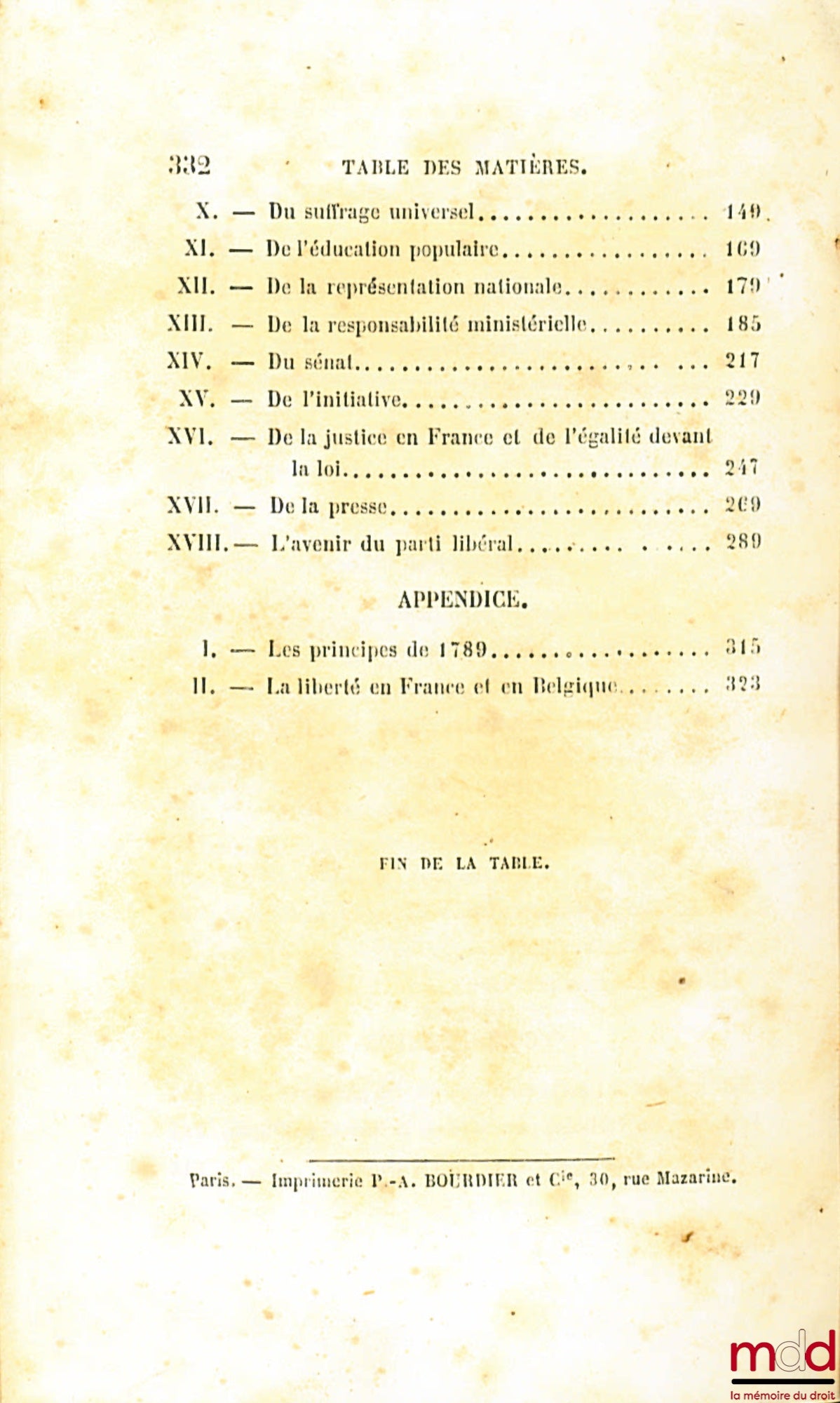 LABOULAYE (Édouard) – LA PARTI LIBÉRAL SON PROGRAMME ET SON AVENIR, 2e éd.