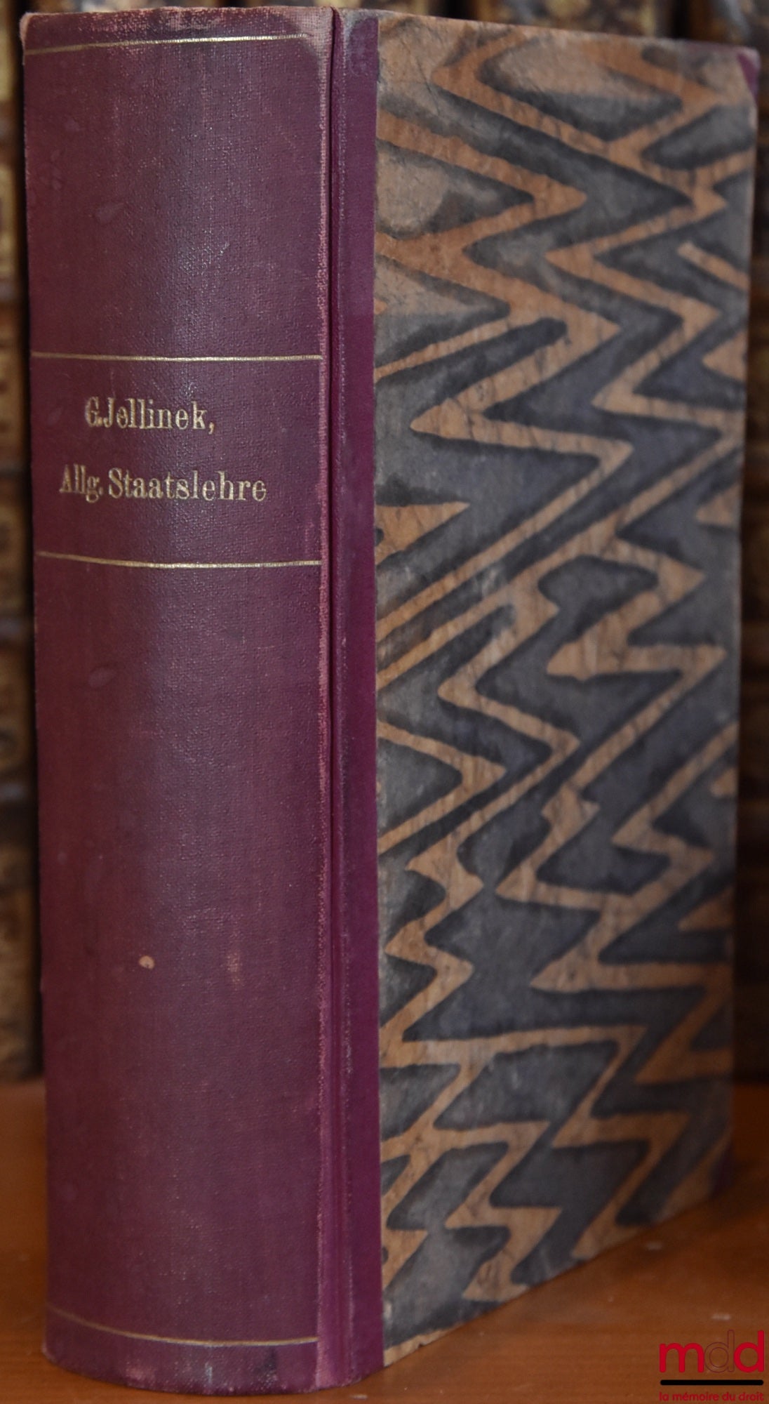 JELLINEK (Georg) – ALLGEMEINE STAATSLEHRE, Dritte Auflage, Unter Verwertung des Handschriftlichen nachlasses durchgesehen und ergänzt von Dr. Walter Jellinek, Vierter, um ein durchgesehenes verzeichnis der Neuersceinungen vermehrter, im Manulverfahren her