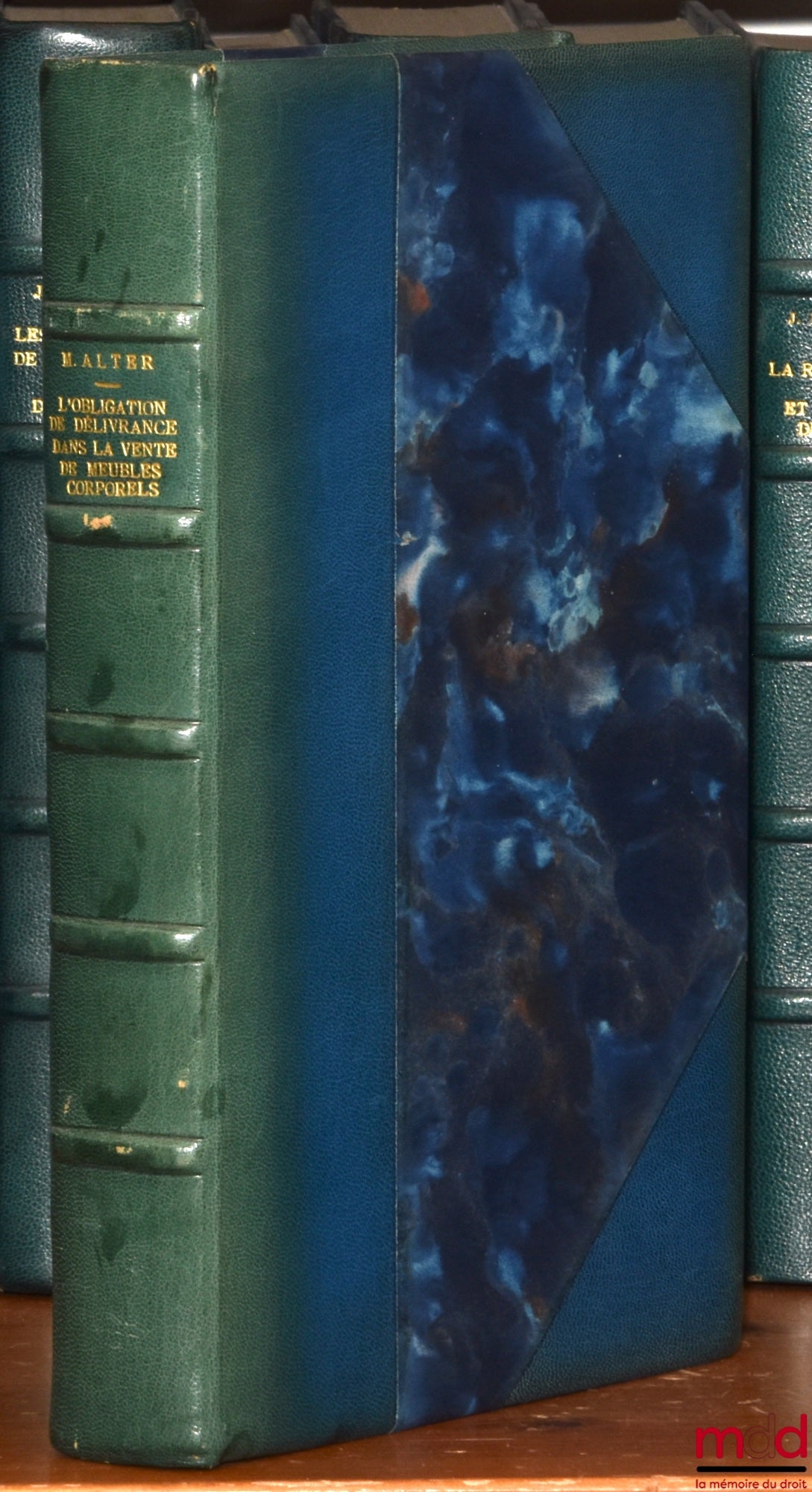 ALTER (Michel) – L’OBLIGATION DE DÉLIVRANCE DANS LA VENTE DE MEUBLES CORPORELS, Préface de Pierre Catala, Bibl. de droit privé, t. CXXII