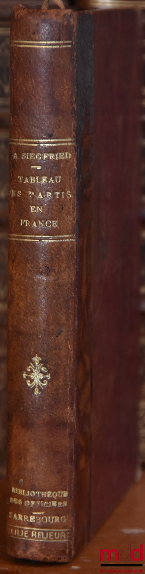 SIEGFRIED (André) – TABLEAU DES PARTIS EN FRANCE, coll. “Les Écrits”