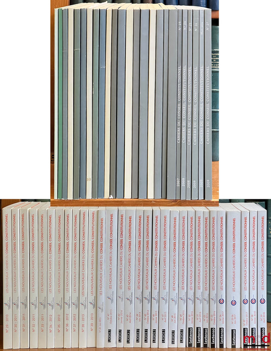 [Conseil constitutionnel] – LES [NOUVEAUX] CAHIERS DU CONSEIL CONSTITUTIONNEL, du n° 1 (1996 - Tête de collection) au n° 59 (avril 2018) [mq. 4 fasc.]