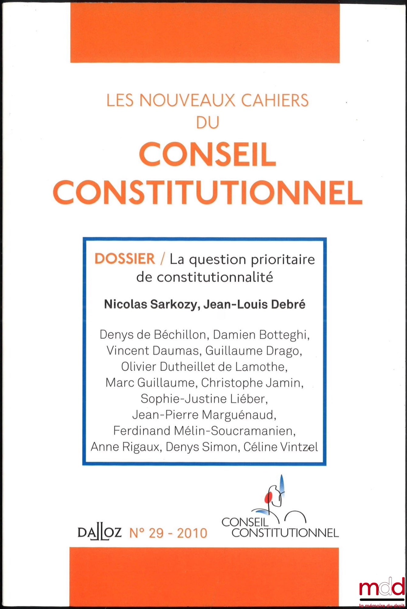 [Conseil constitutionnel] – LES [NOUVEAUX] CAHIERS DU CONSEIL CONSTITUTIONNEL, du n° 1 (1996 - Tête de collection) au n° 59 (avril 2018) [mq. 4 fasc.]