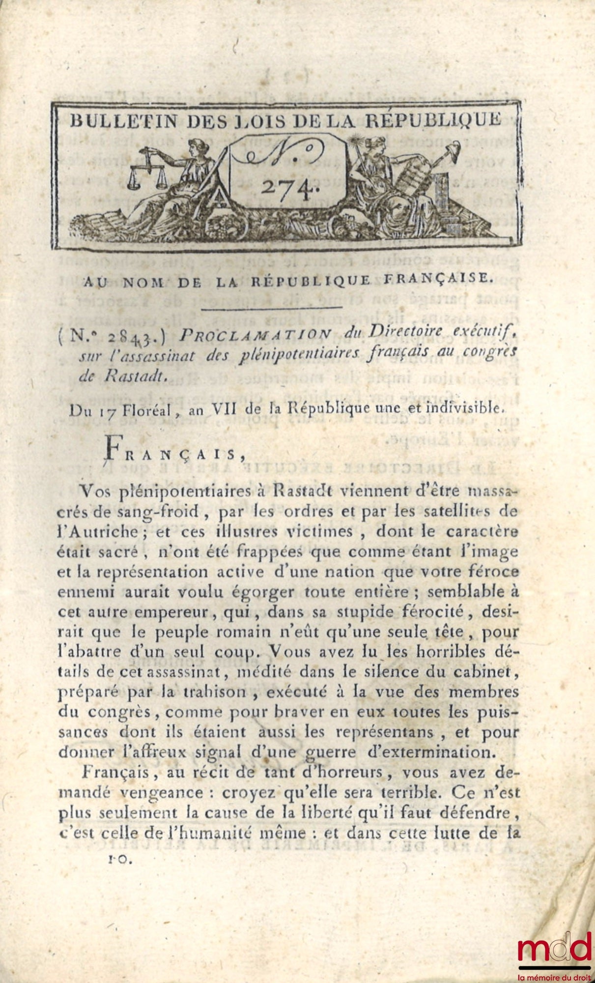 [Campagne d’Italie, Coup d’état du 18 brumaire An VIII, Abdication de Napoléon] – ENSEMBLE DE 14 BULLETINS DES LOIS : Mémoire envoyé à l’Assemblée nationale par M. Necker Directeur général des finances, 27 août 1789, [15 p.] ; Bulletin des lois de la Répu
