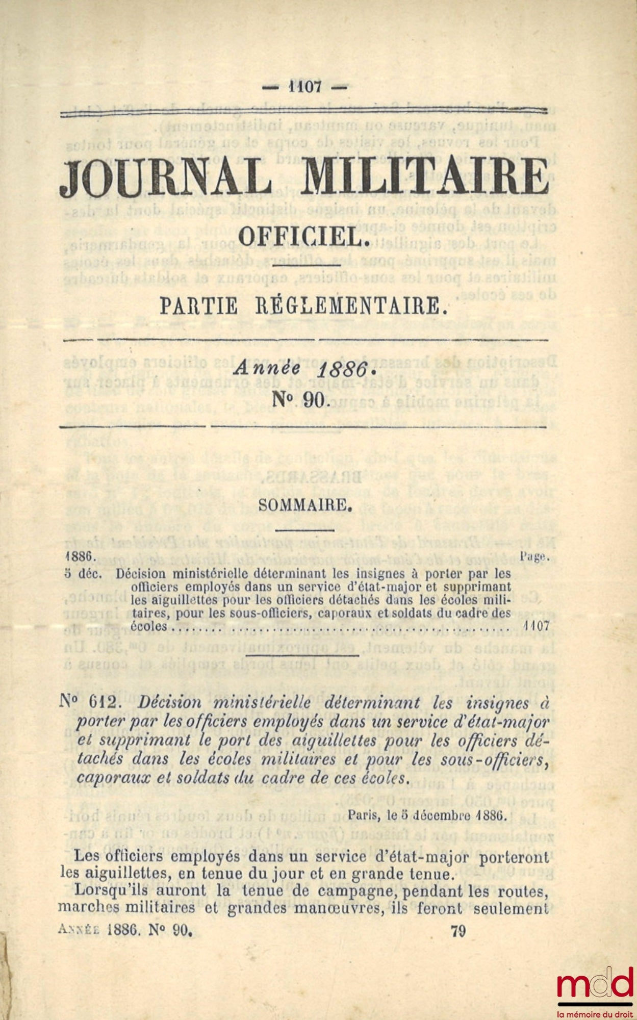 [Rapport de Joseph Laîné, Journal militaire officiel] – ENSEMBLE DE 21 BULLETINS DES LOIS : Le point du jour ou Résultat de ce qui s’est passé la veille à l’Assemblée nationale, n° 617, Suite du rapport concernant les droits à imposer sur les denrées colo